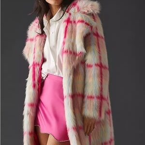 NVLT Colorful Faux Fur Coat